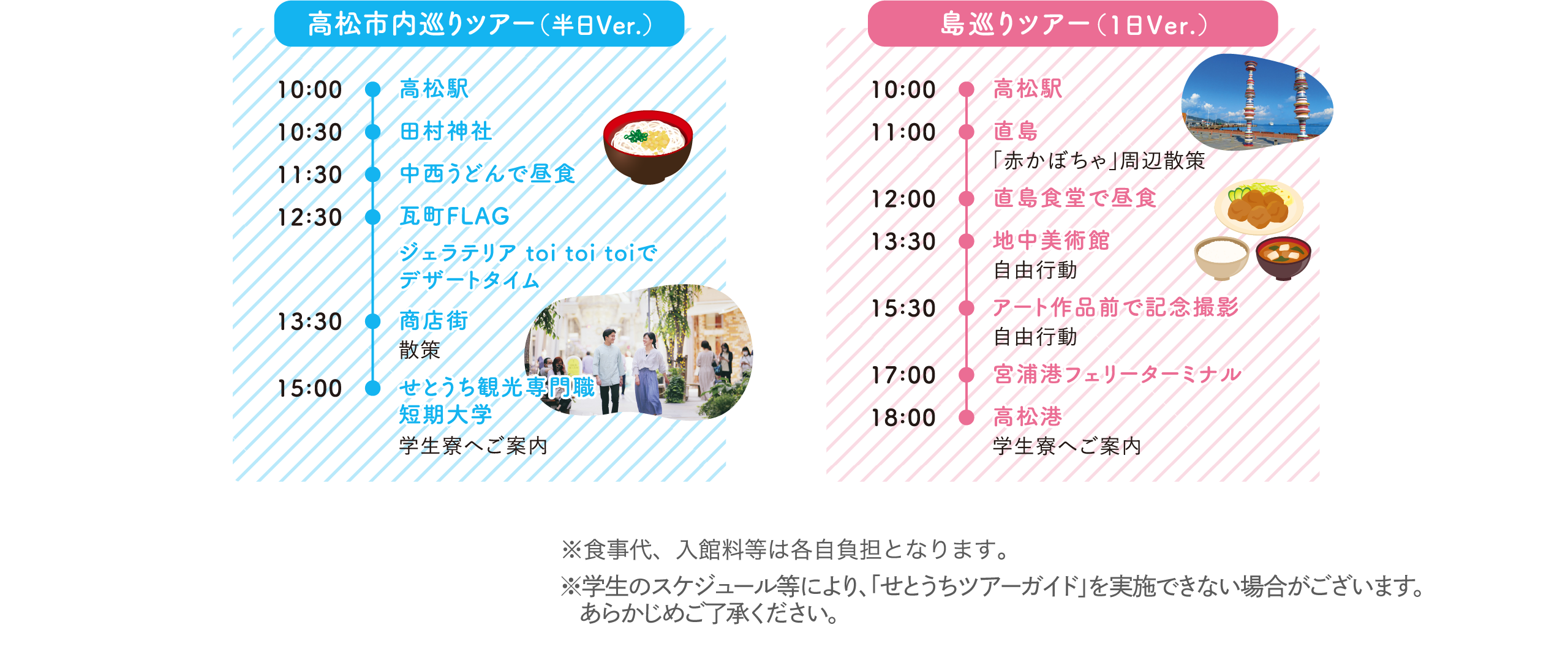 ツアーガイド例２種類