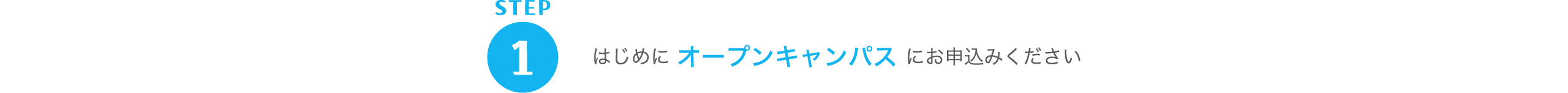 （１）はじめにオープンキャンバスにお申込みください