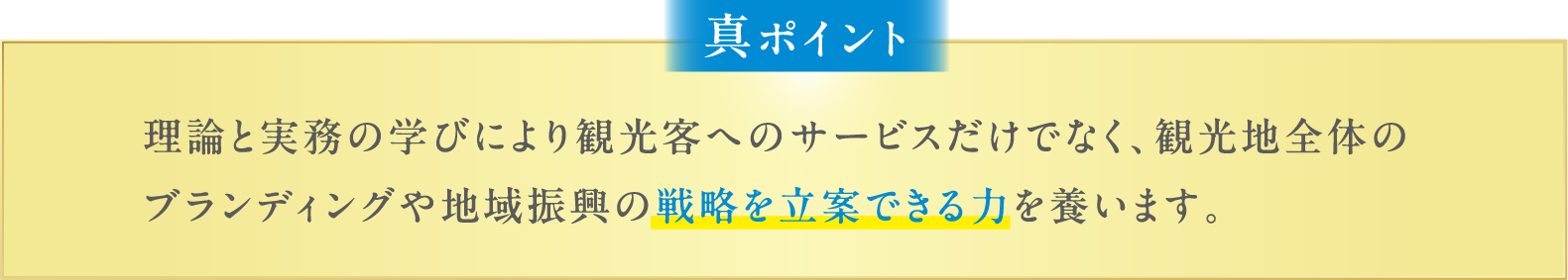 真ポイント：戦略を立案できる力を養います。