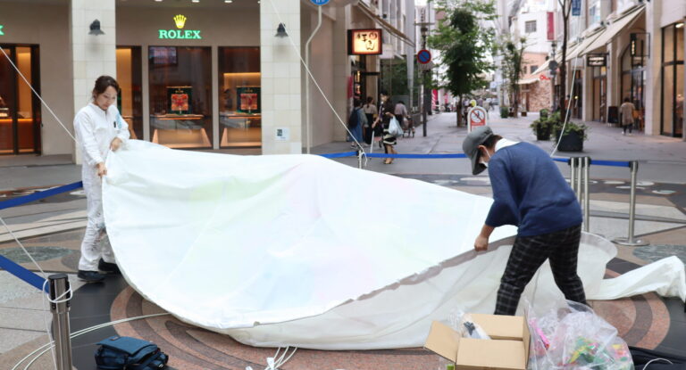 「おいでまい祝祭2022」の作品制作を学生がお手伝いしました