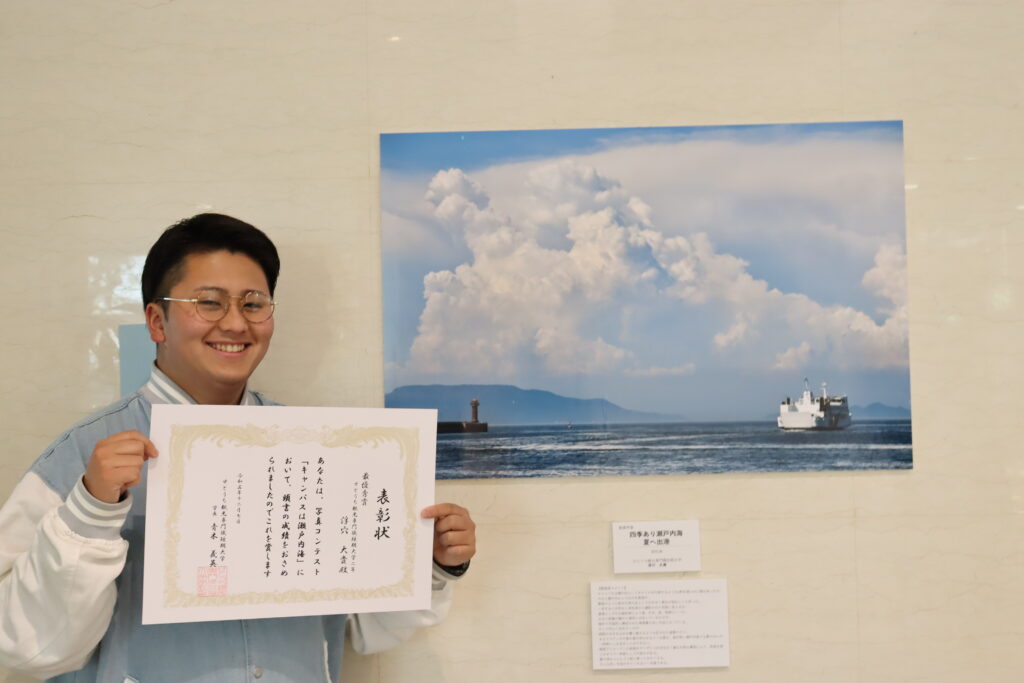 ＜最優秀賞＞浮穴大貴さん（2年）のコメント